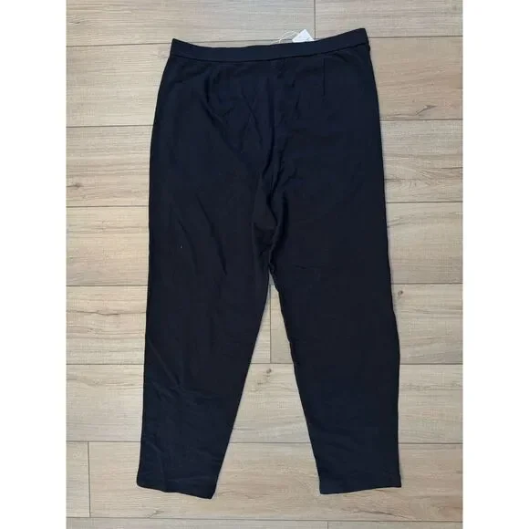 Eileen Fisher Black Slouch Ankle L Large Pants Women’s Lazy hug pant NWT $158 - Picture 4 of 7